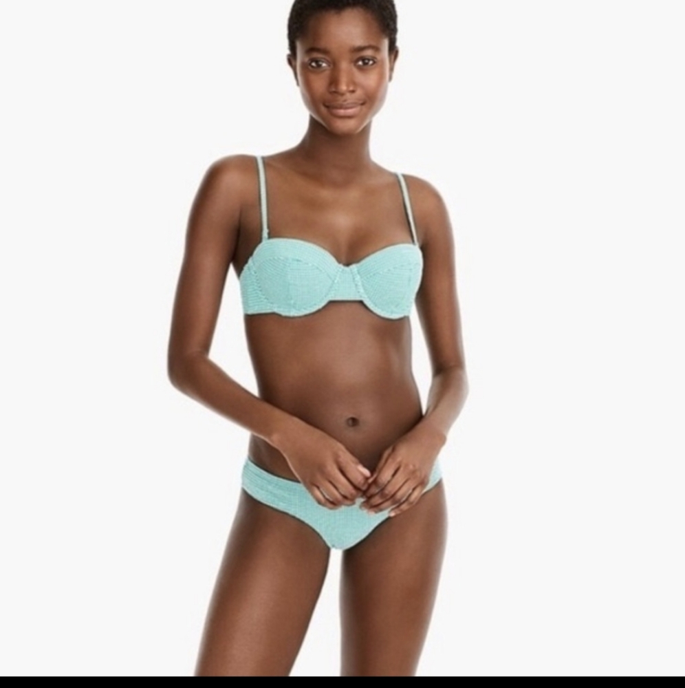 J.CREW Gingham Underwire Bikini 36B/M